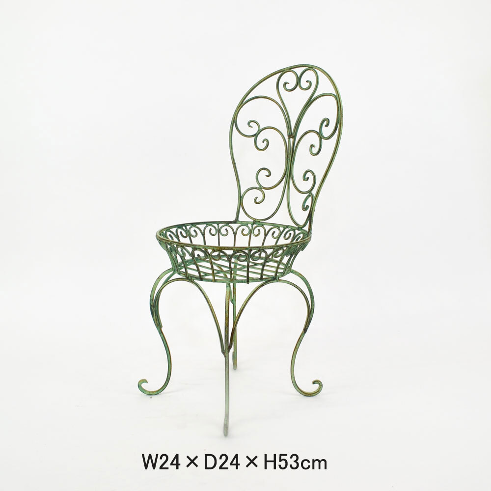  chair planter stand green iron stand for flower vase chair type 