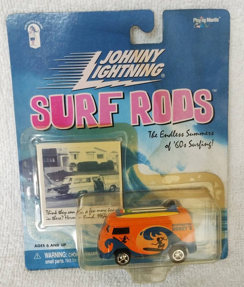 ●未開封●Johnny Lightning ジョニー ライトニング SURF RODS Huntington Honey's VW ミニカー ダイキャストカー レア 希少 簡易清掃済み_画像1