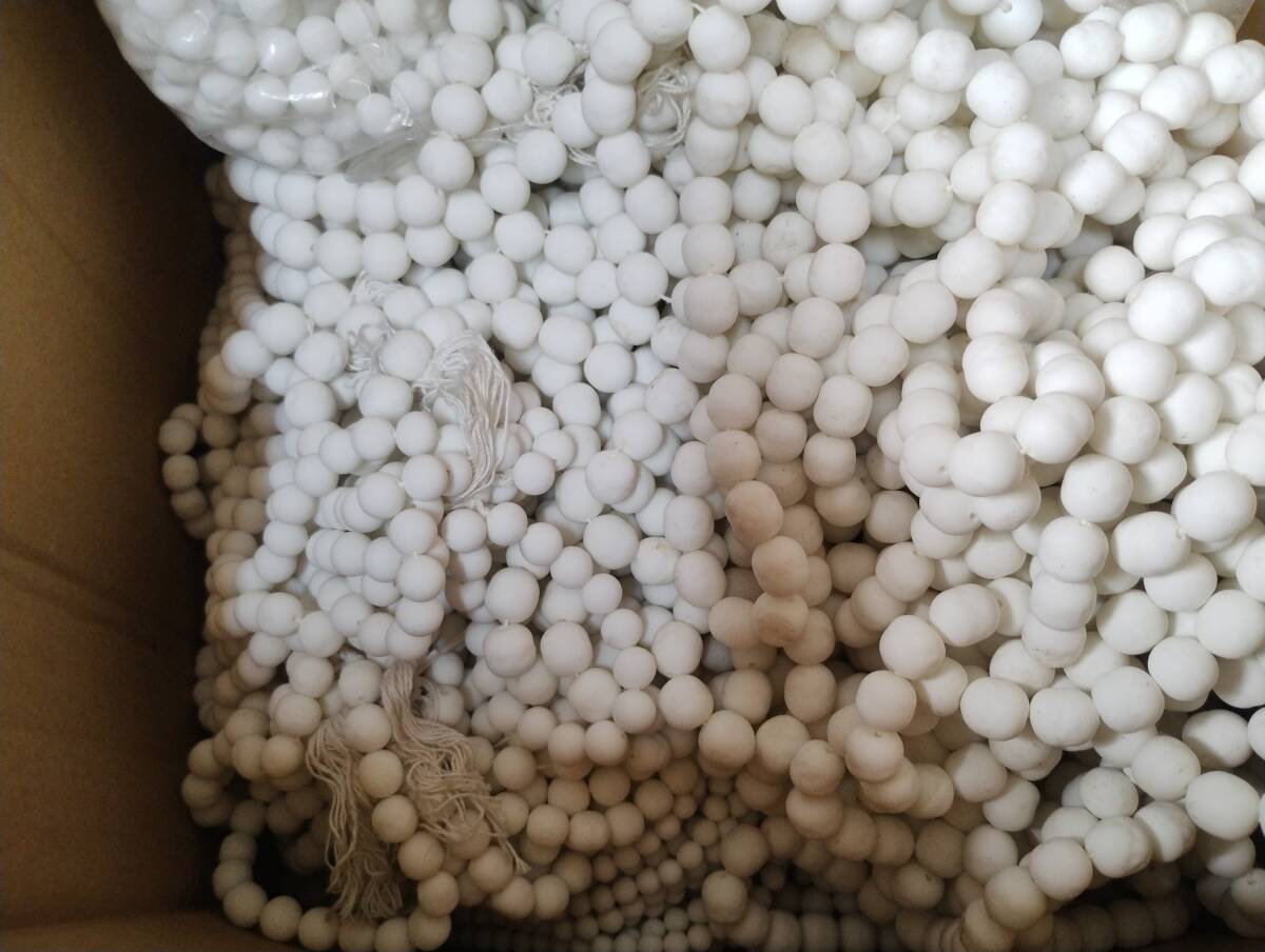 G017 beads . sphere delustering futoshi white various accessory parts raw materials material details unknown present condition goods 19.3kg large amount long-term keeping goods set sale hand made 