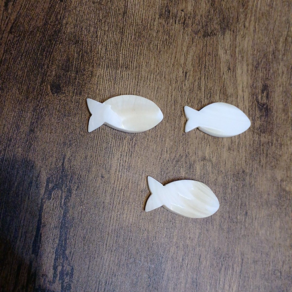 シェル　貝殻　箸置き　魚形　未使用品三個セット