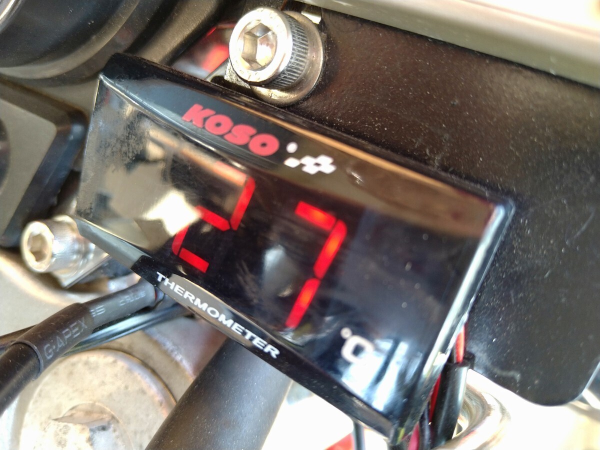 KOSO THERMOMETER サーモメーター テンプメーター 水温計 DAYTONA BIKE-CLOCK デジタルEL時計　セット_画像8