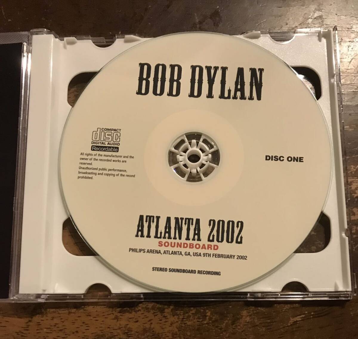 Bob Dylan / Atlanta 2002 Soundboard / 2CDR / Philip’s Arena, Atlanta, GA, 9th February 2002 / Stereo Soundboard Recording / ボブの画像5