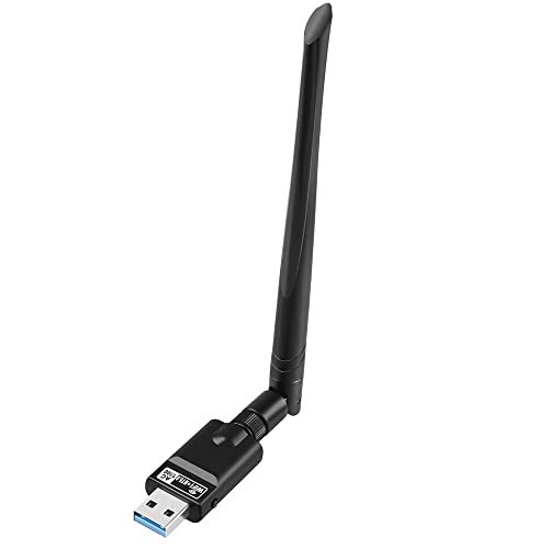 【2023年NEWモデル】 USB3.0 WIFIアダプタ Bluetooth 5.0アダプタ 5dBi 2in1 デュアルバンド 5G/2.4G 無線lanアダプタ 802.11ACの画像1