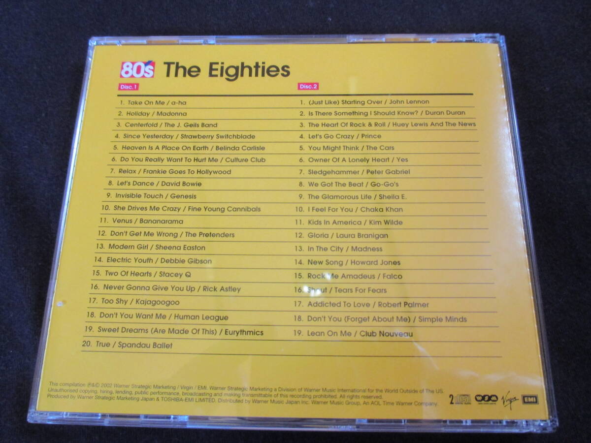 ★「The 80's」（国内盤、紙ケース入り、CD2枚組、全39曲収録）a-ha、マドンナ、カルチャー・クラブ、デヴィッド・ボウイ、ジェネシス、他の画像8