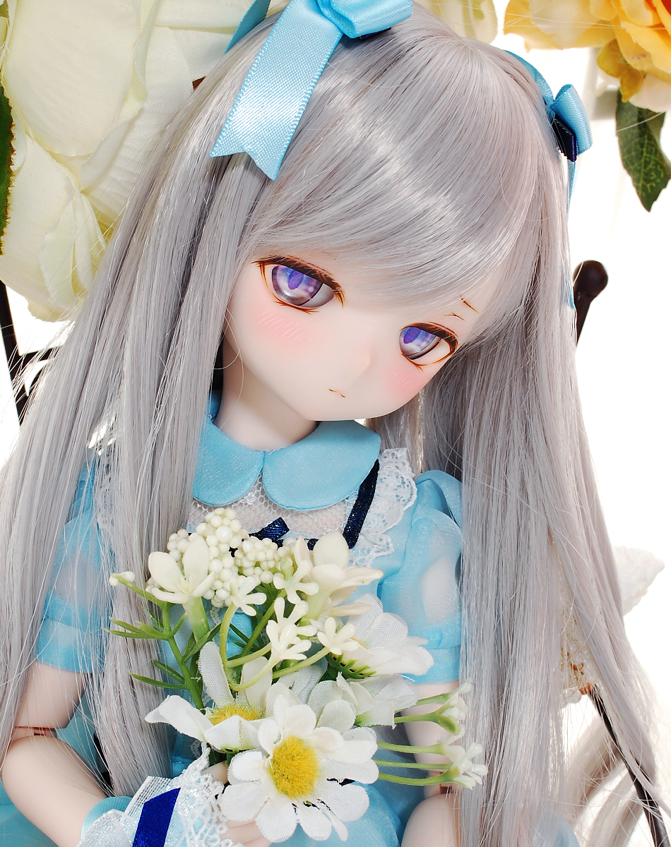 *マーガレット*  DDH-01（セミホワイト肌）カスタムヘッド+自作（レジンアイ2組+へクリップ1組）の画像7