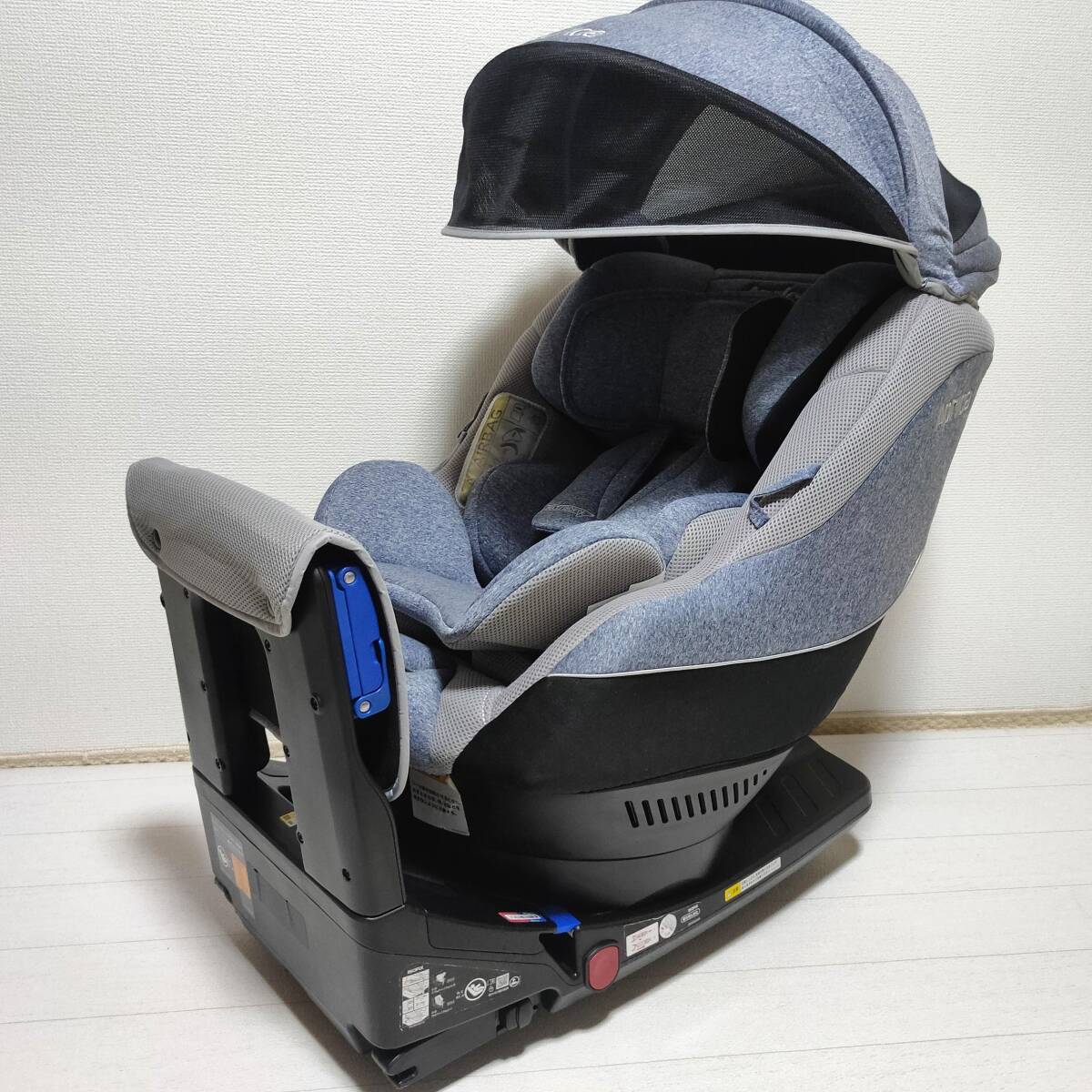 【送料込】アップリカ 綺麗 クルリラ ISOFIX 対応 チャイルドシート 回転 360° ターン 新生児～ クリーニング済の画像1