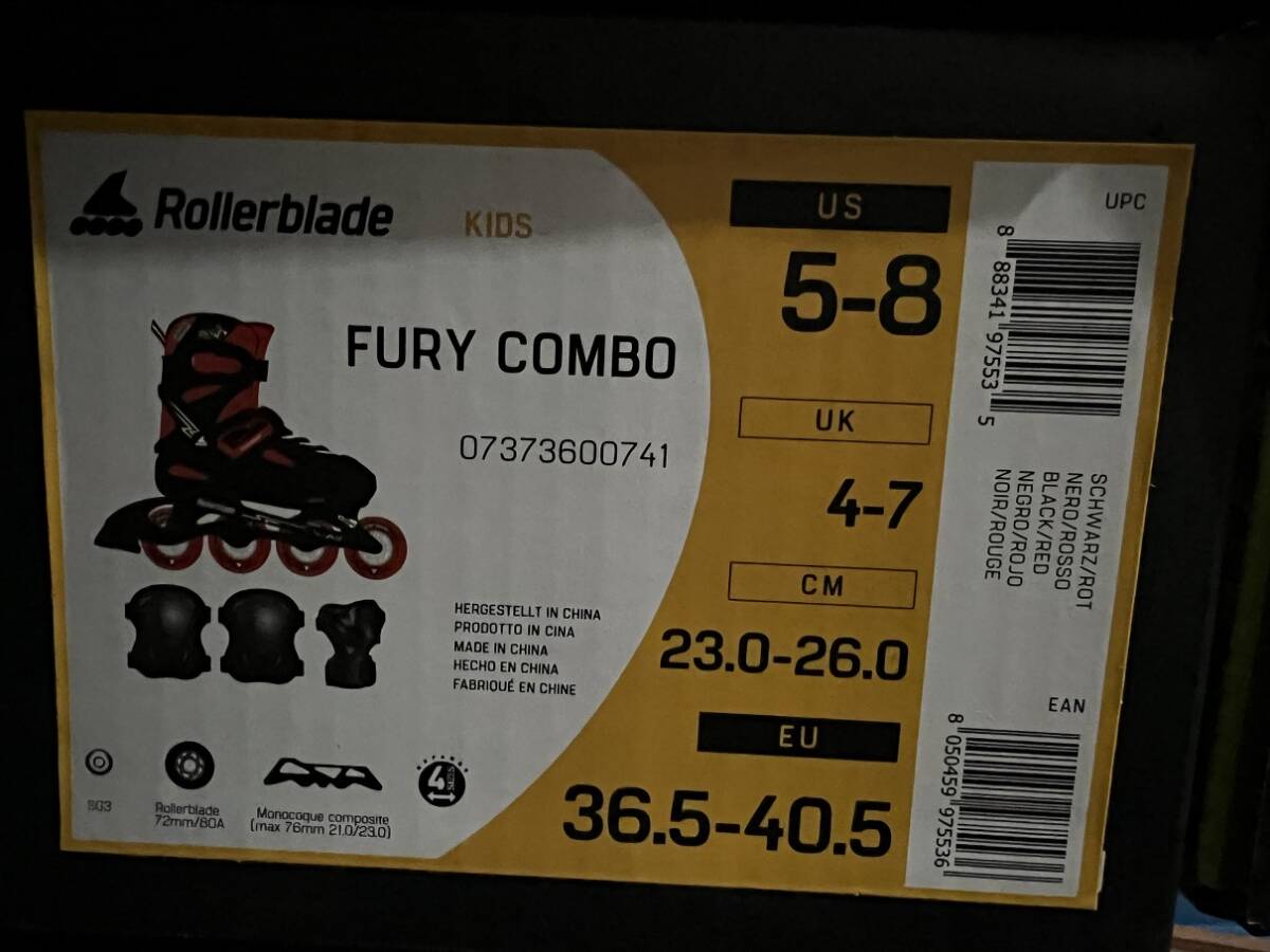 新品！未使用品！NEWモデルジュニアインラインスケート「ROLLERBLADE FURY COMBO Black/Red 23.0㎝-26.0㎝」サイズ調整OK！_画像10