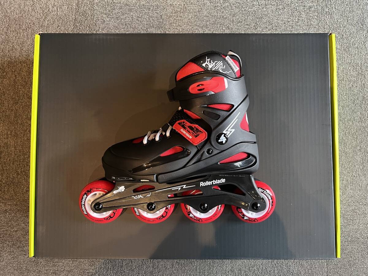 新品！未使用品！NEWモデルジュニアインラインスケート「ROLLERBLADE FURY COMBO Black/Red 23.0㎝-26.0㎝」サイズ調整OK！_画像1