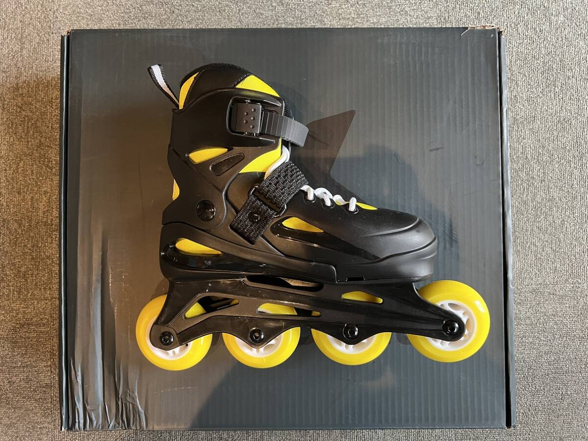 新品！未使用品！NEWモデルジュニアインラインスケート「ROLLERBLADE FURY Black/Yellow 21.0㎝-24.0㎝」サイズ調整OK！_画像4