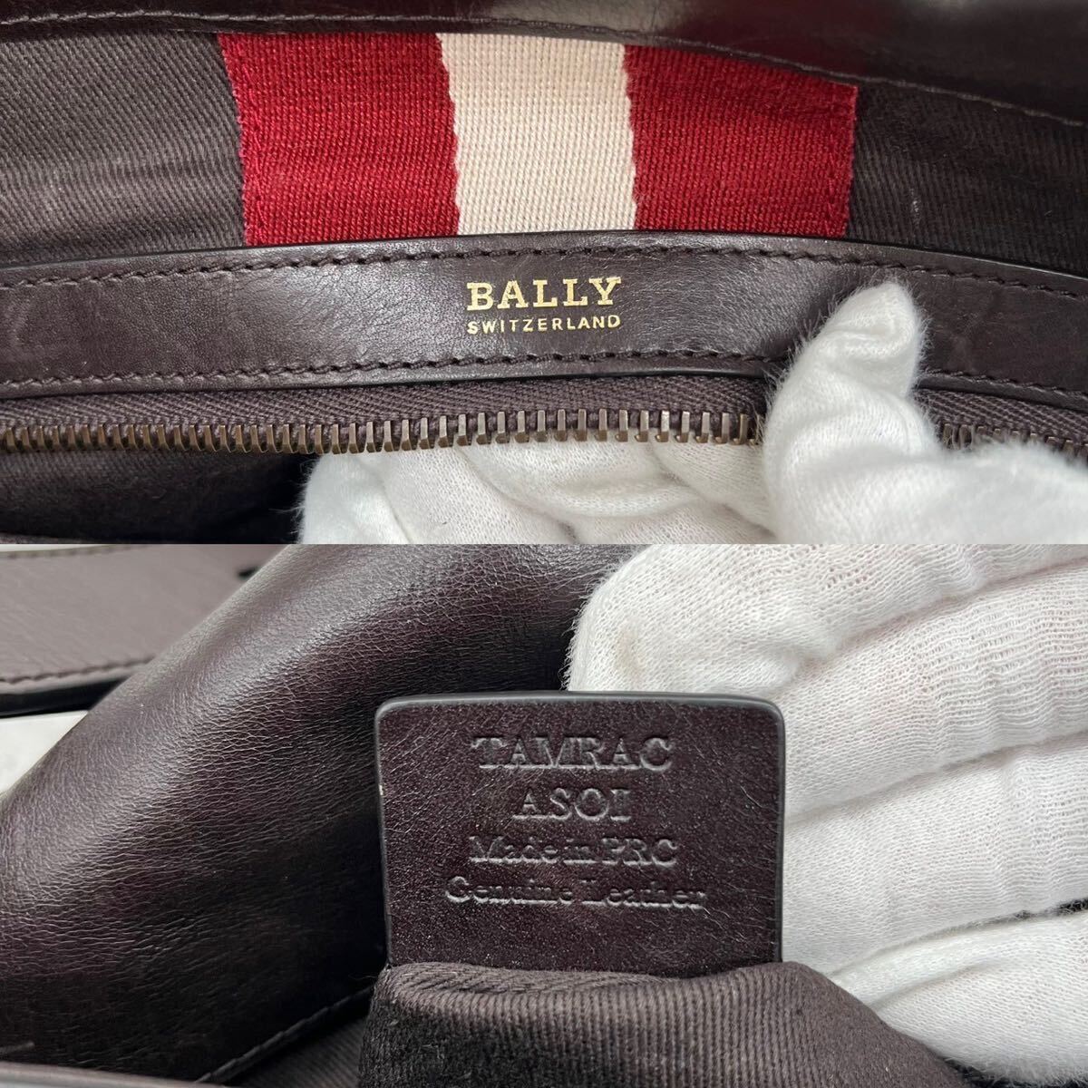 【近年モデル/美品】1円 BALLY バリー ショルダーバッグ メッセンジャー レザー 本革 メンズ ビジネス トレスポ 斜め掛け ダークブラウン_画像9