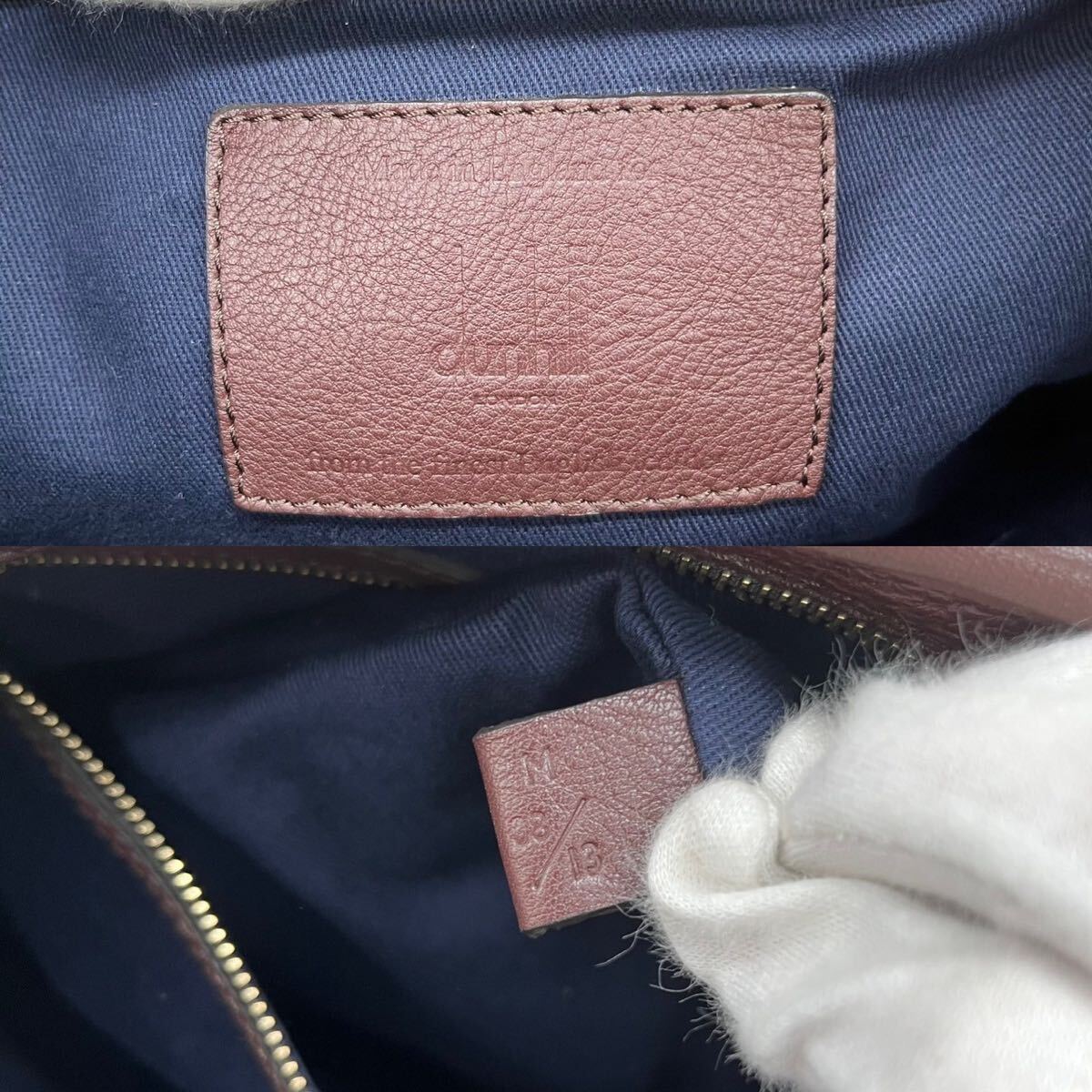 【現行ロゴ/極美品】dunhill ダンヒル トートバッグ ビジネスバッグ ハンド A4収納 メンズ 肩掛け レザー 本革 大容量 ブラウン ADロゴの画像9