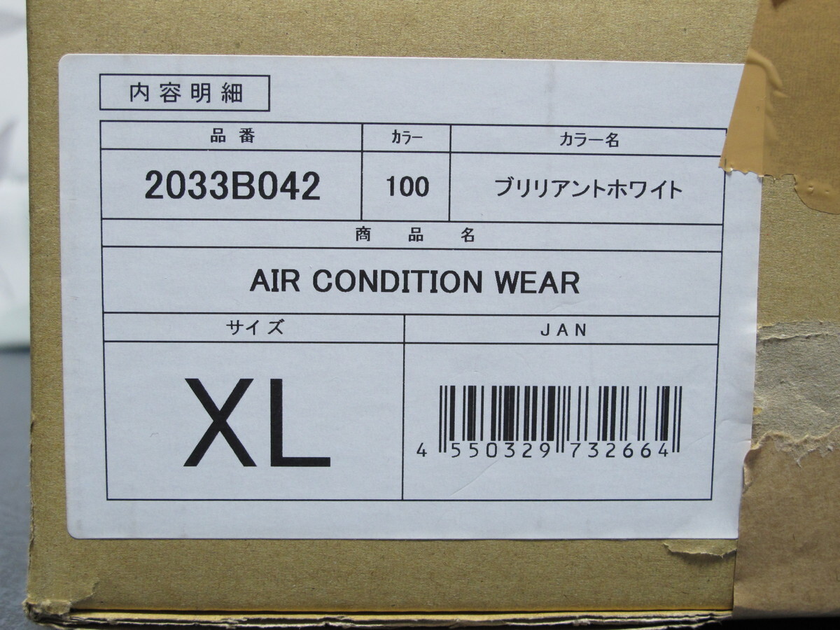 asics アシックス 空調服 AIR CONDITION WEAR 2033B042 白ＸＬ 新品タグ付き_画像10