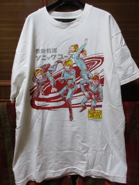 USA製 giant シングルステッチ Sonic Youth ソニックユース バンド Tシャツ ■ カートコバーン 着用 レッチリ レイジ L7 90s 好きにも_画像1