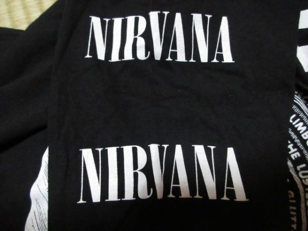 dead stock against 2000年 中期頃 00s ビンテージ NIRVANA LS バンド Tシャツ ■ ロンＴ ■ ニルヴァーナ カートコバーン レイジ レッチリの画像9