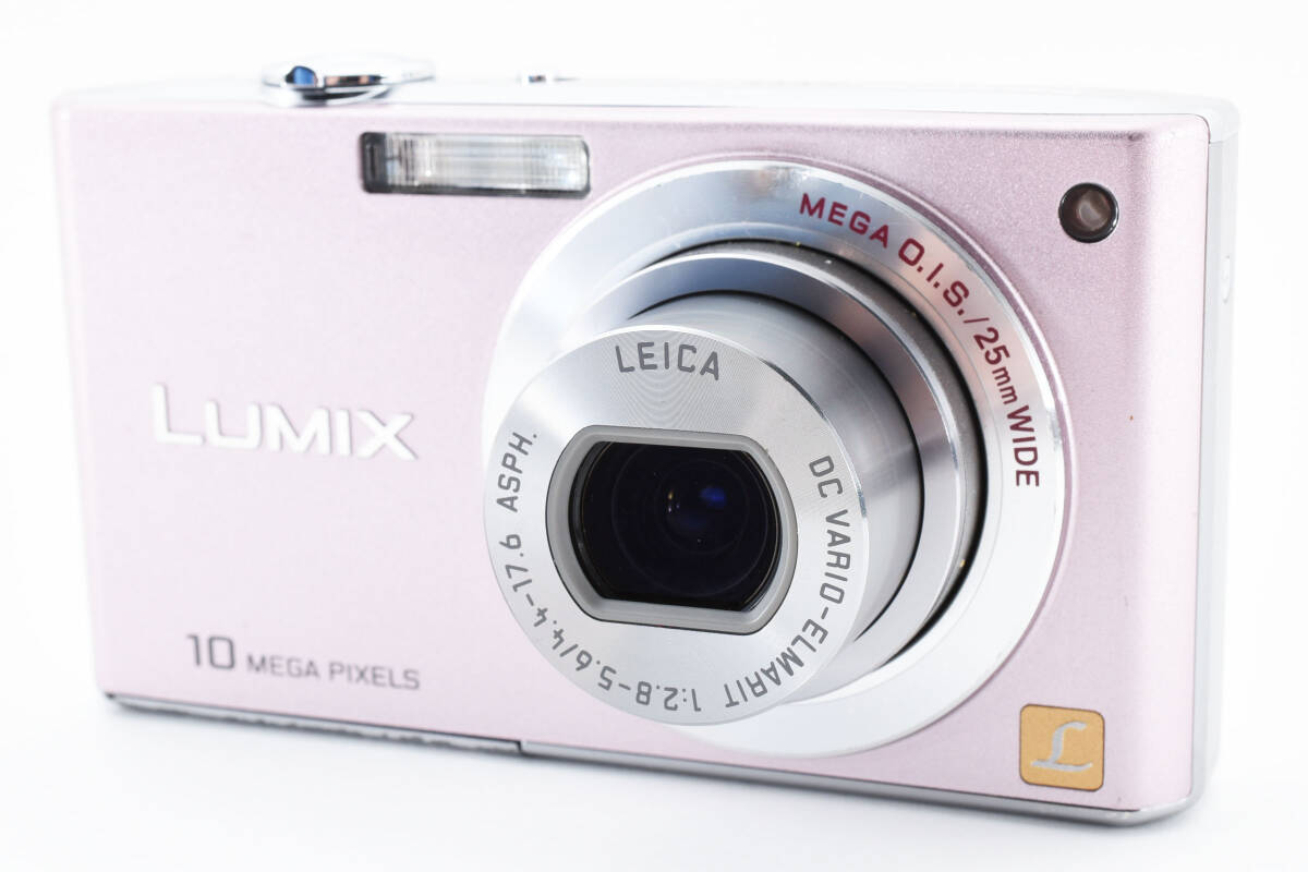 ★通電確認済み★Panasonic パナソニック LUMIX ルミックス DMC-FX35 コンパクトデジタルカメラ ピンク バッテリー・充電器付きの画像3