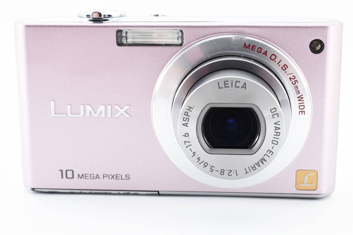 ★通電確認済み★Panasonic パナソニック LUMIX ルミックス DMC-FX35 コンパクトデジタルカメラ ピンク バッテリー・充電器付きの画像2