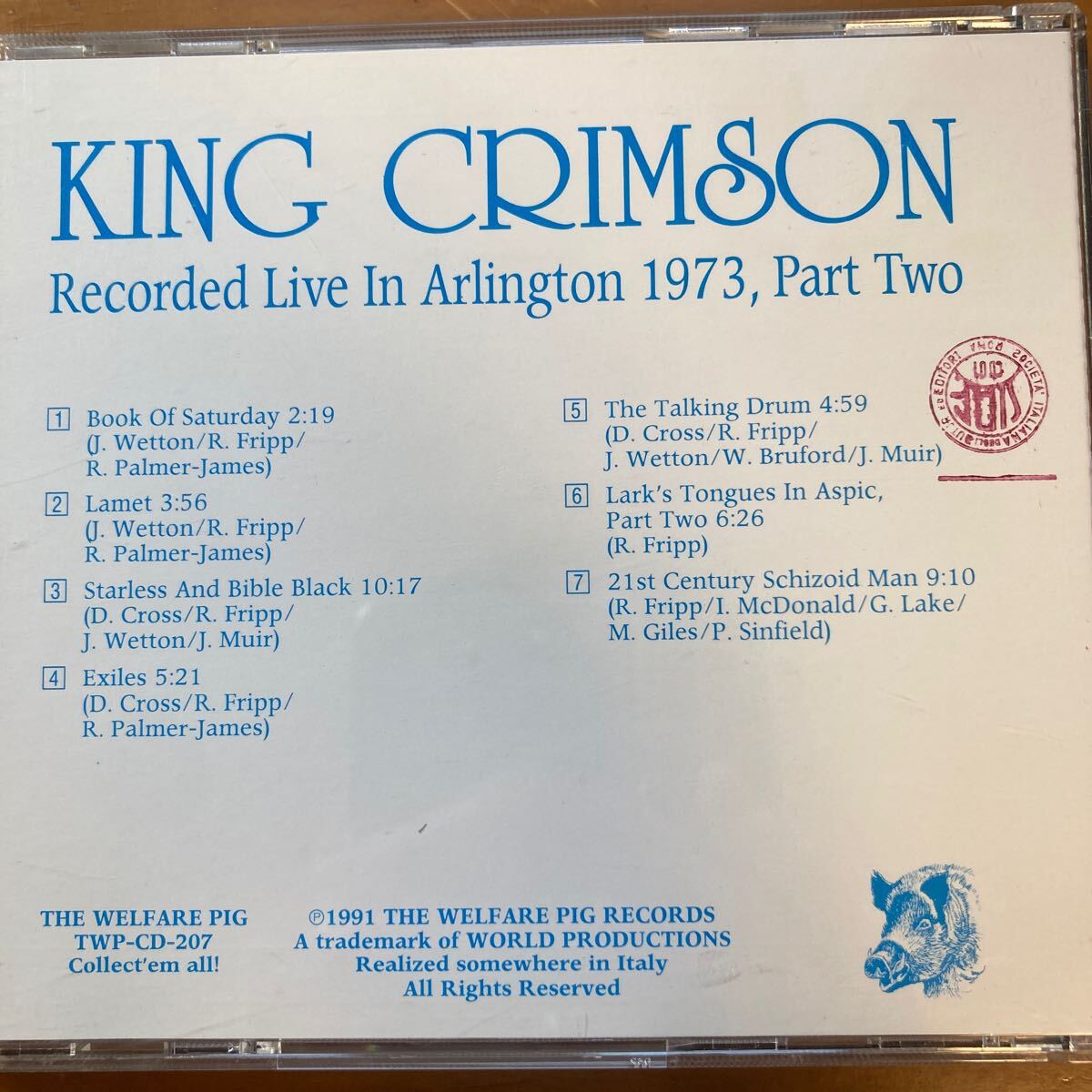 King Crimson Arlington1973,Part One/Two_画像5