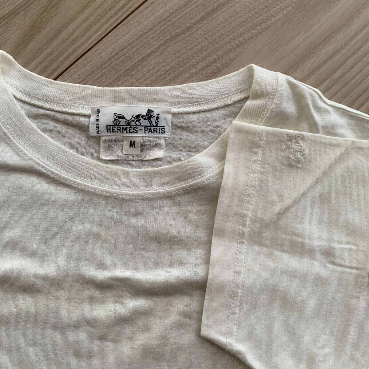 中古　HERMES エルメス　Tシャツ 白 半袖 M_画像5