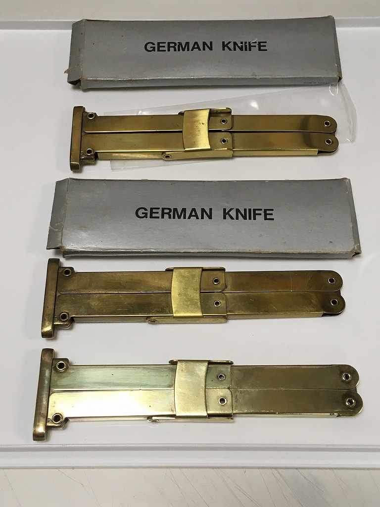  ROSTFREI ロストフライ GERMAN KNIFE ステンレス製 同型3本 可変式 ヴィンテージナイフ 刃渡り9.5ｃｍ アウトドア ポケットナイフの画像1