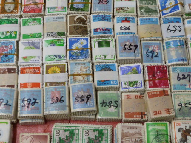 日本切手　普通・記念　100枚束・束崩れ　約25700枚　使用済_画像6