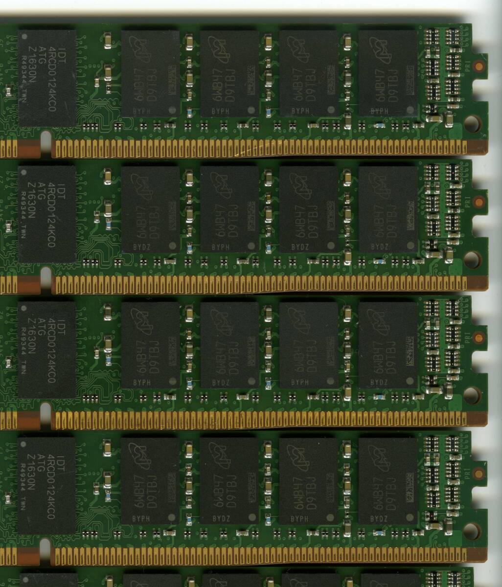 【RDIMM】DDR4-2400、ECC Registered、16GBの8枚セットで128GB、中古  micron vlp reg サーバー用 Z440で動作確認済み 1647-1の画像7