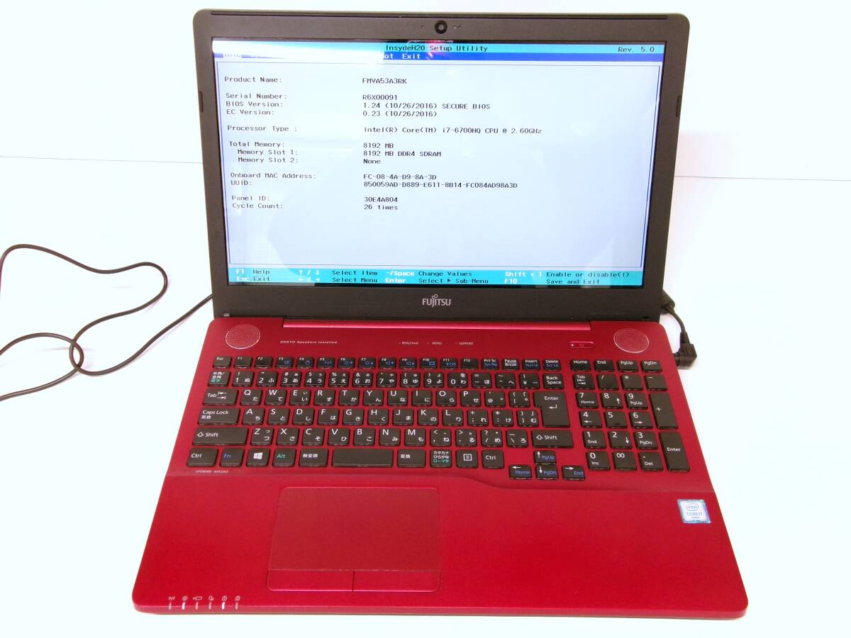 HE-512◆FUJITSU LIFEBOOK AH53/A3 /CPU Core i7 6700HQ 2.60GHz/メモリ 8GB/HDD 1TB 中古品 の画像2