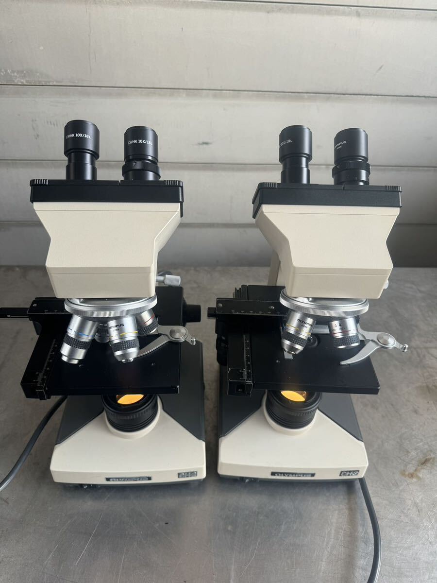 中古 オリンパス OLYMPUS 双眼顕微鏡 50/60HZ☆CH-2 ☆2個セット箱付き☆の画像1