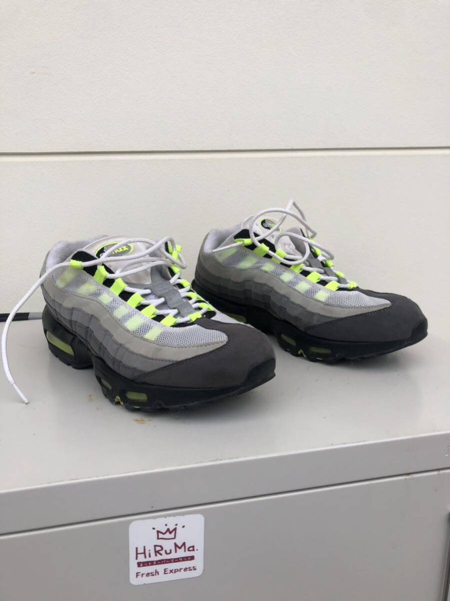 NIKE AIR MAX95 ネオンイエロー OG 2015年製 28cm US10 中古の画像9