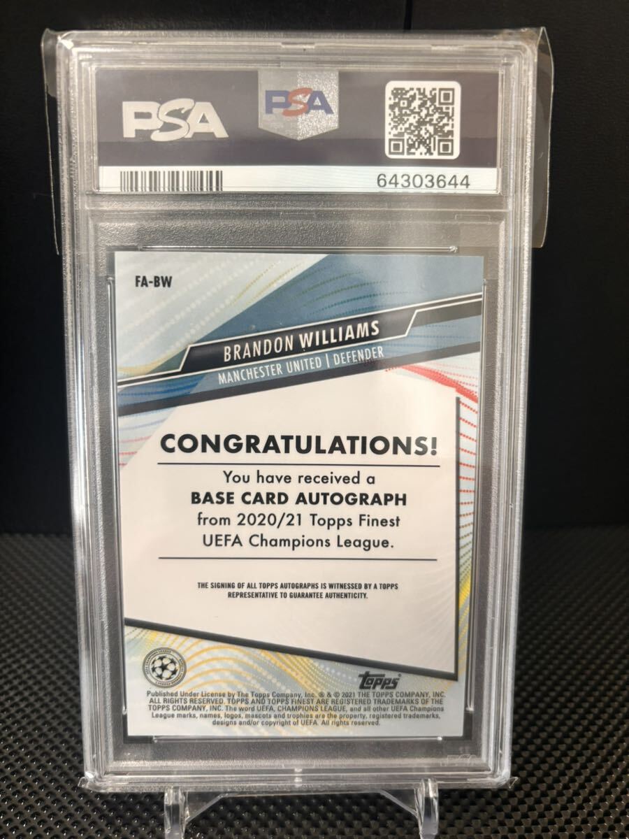 【PSA10】 2020 Topps Finest UCL Brandon Williams ブランドン・ウィリアムズ 直筆サイン AUTO ルーキー RCの画像2