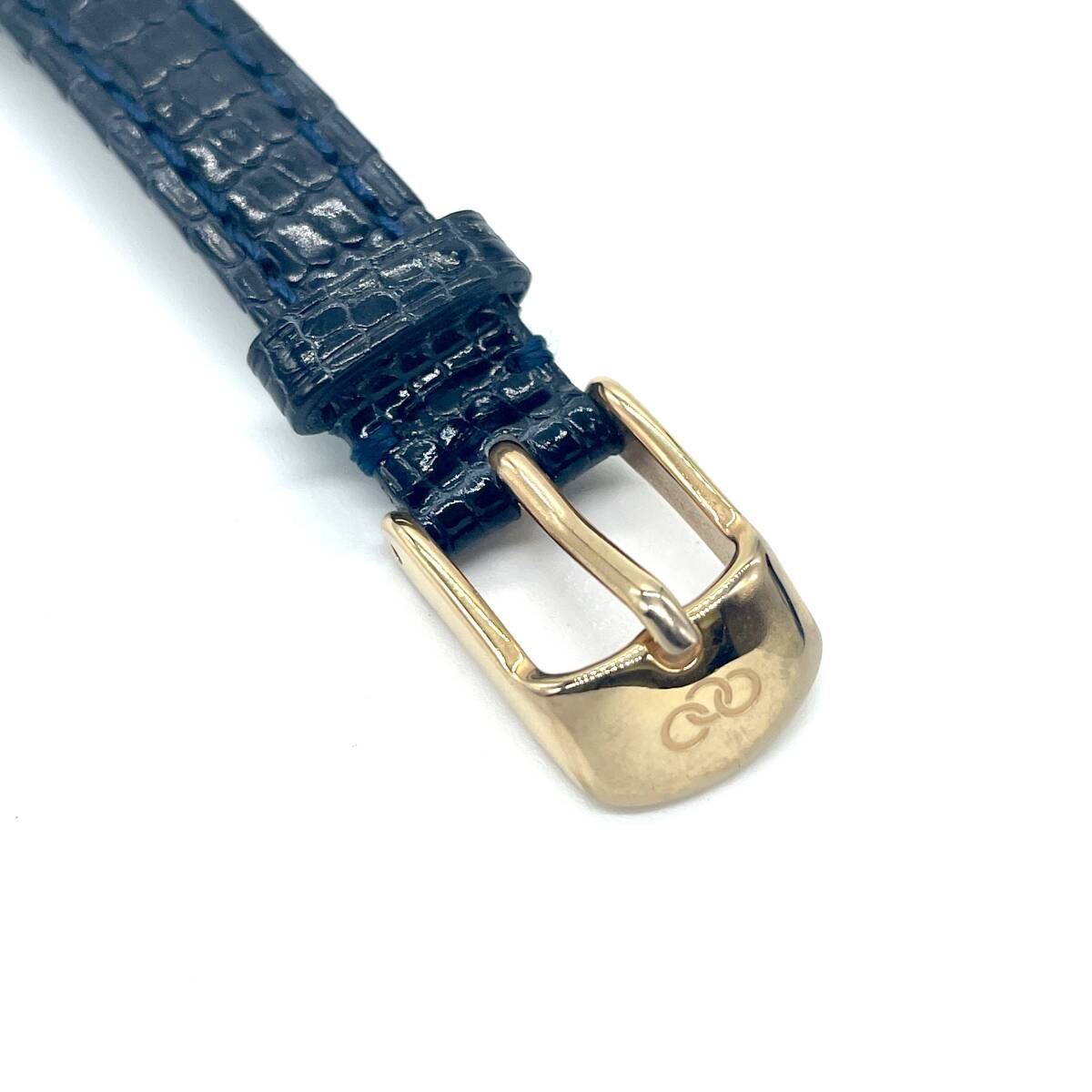 美品 稼働品 LINKS OF LONDON リンクスオブロンドン ドライバー クォーツ 腕時計 ゴールド レザーベルト ジュエリーウォッチ トノー型の画像6