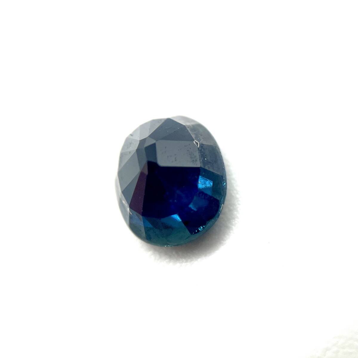 天然サファイア ルース 1.073ct ソーティング付き 約5.5×6.5×3.3mm コランダム 裸石 外し石 大粒 宝石 ジュエリー corundum sapphire