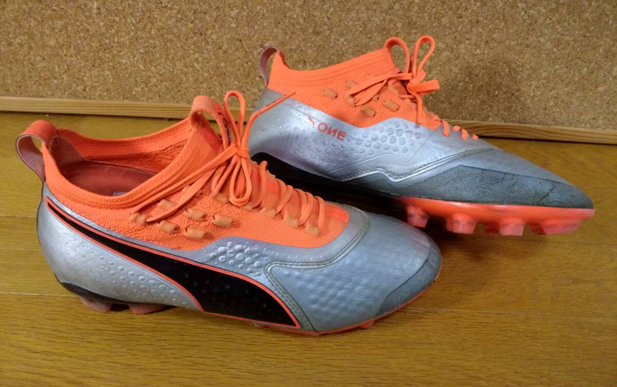 PUMA ONE プーマ サッカースパイク 25cm 銀系 送料1000円～_画像5