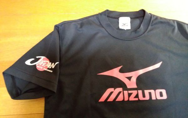 MIZUNO ミズノ プラシャツ SIZE:M 黒 赤 送料215円～_画像4