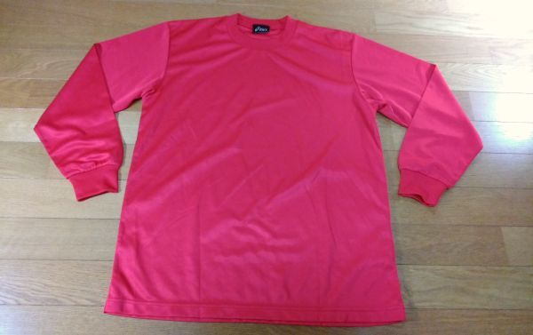 asics Asics long sleeve pra shirt SIZE:S red postage 215 jpy ~