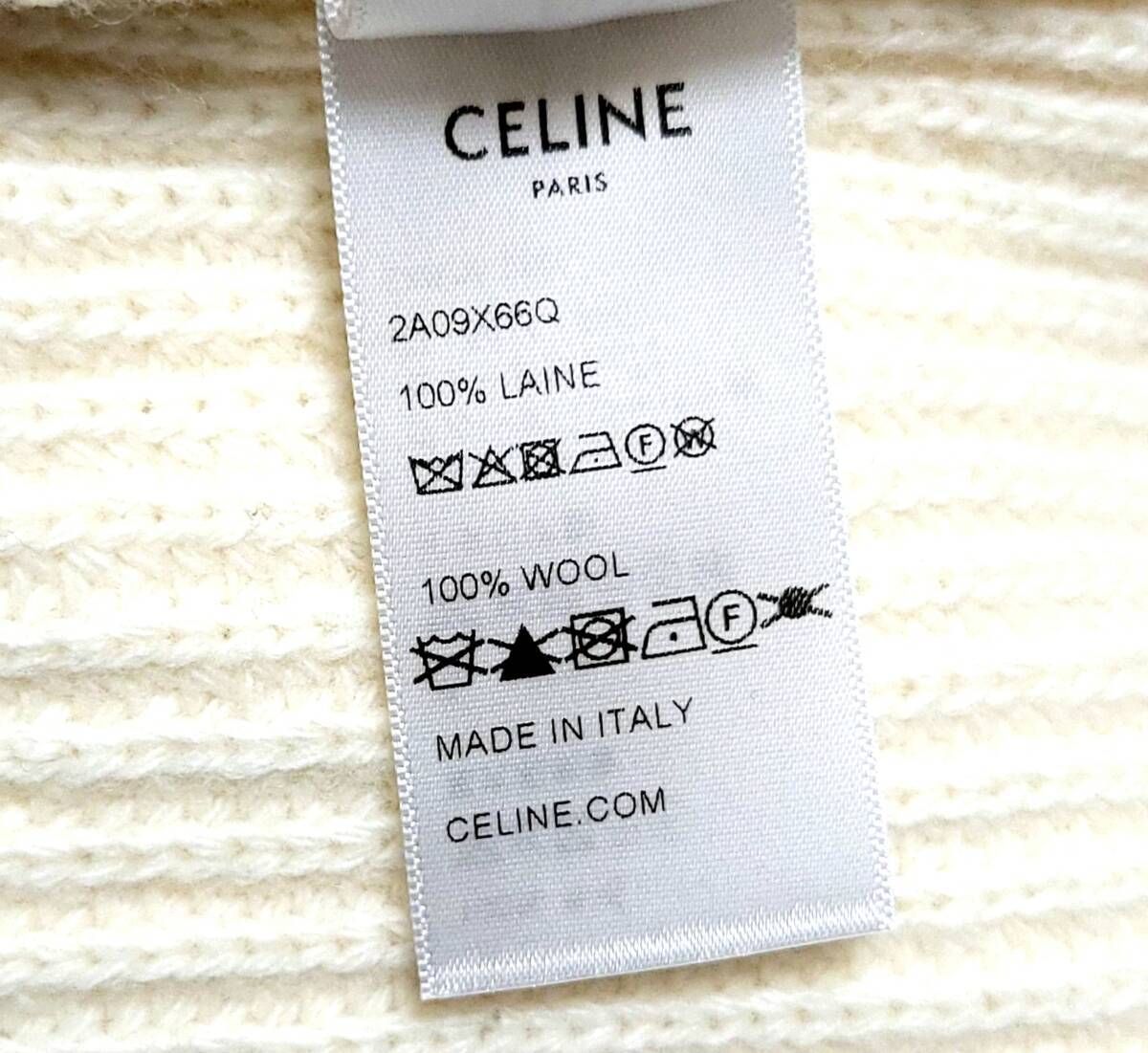 即決 完売品 22SS セリーヌ CELINE スパンコール ロゴ オーバーサイズ ニット セーター クリーニング済み 送料無料_画像6