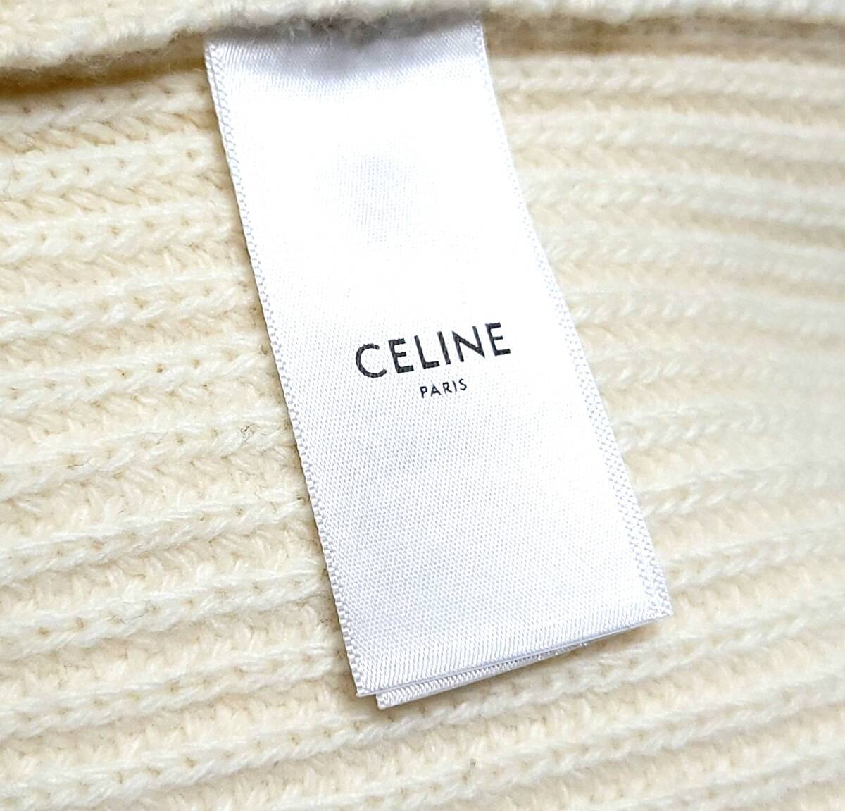 即決 完売品 22SS セリーヌ CELINE スパンコール ロゴ オーバーサイズ ニット セーター クリーニング済み 送料無料_画像5