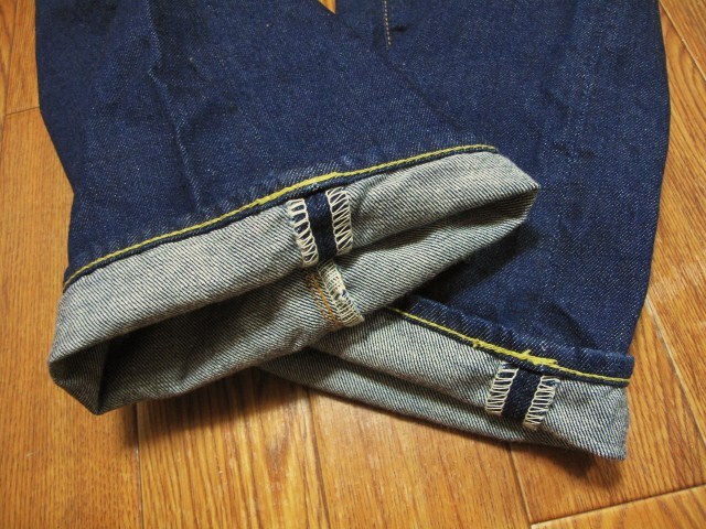 日本製 THE UNION THE OVERALLS 1st DENIM 革パッチ股リベ インディゴ デニム パンツ TO00001 W34 ザユニオン_画像10