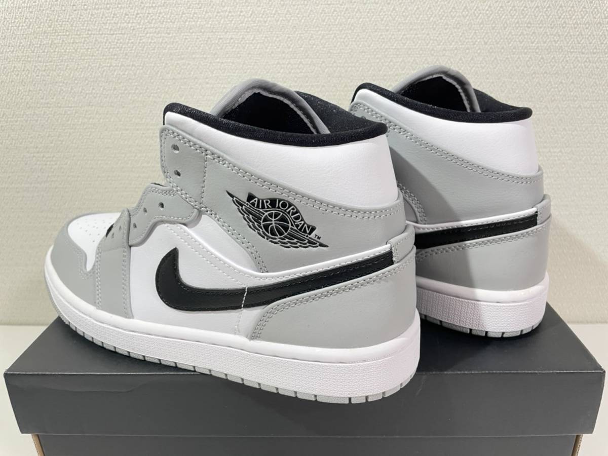 【送料無料】【新品】25cm　Nike Air Jordan1 Mid　Light Smoke Grey/Black-White ナイキ エアジョーダン1 ミッド　ライトスモークグレー