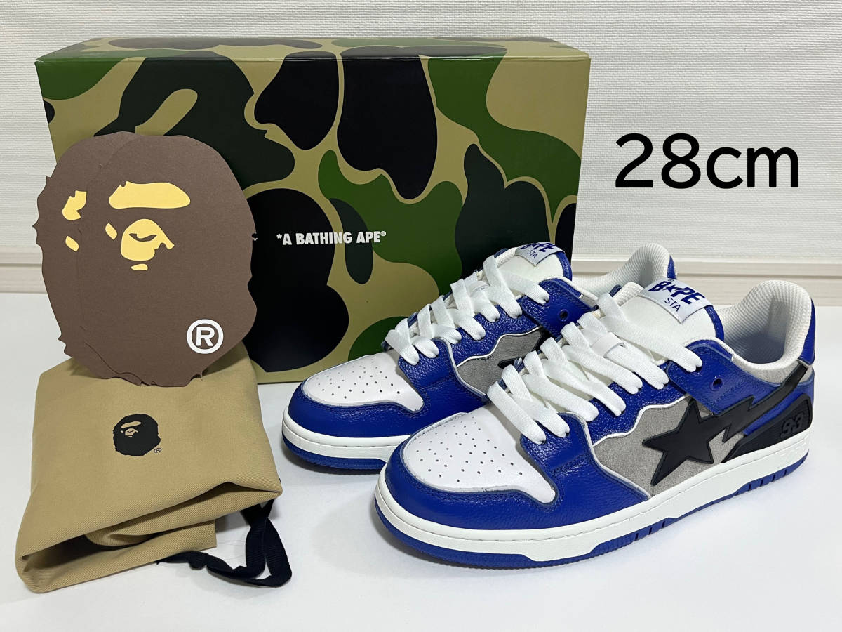 [ бесплатная доставка ][ новый товар * последний 1 пункт!]28cm A BATHING APE BAPE SK8 STA #1 M A Bathing Ape Bape skate старт темно-синий 