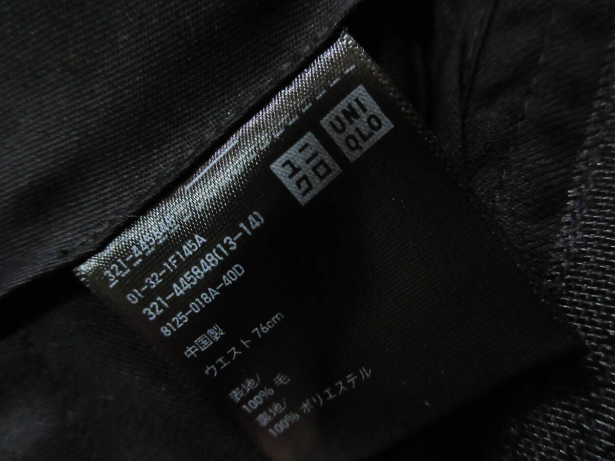 UNIQLO ユニクロ +J ウールジャケット パンツ M 黒(B69)の画像9