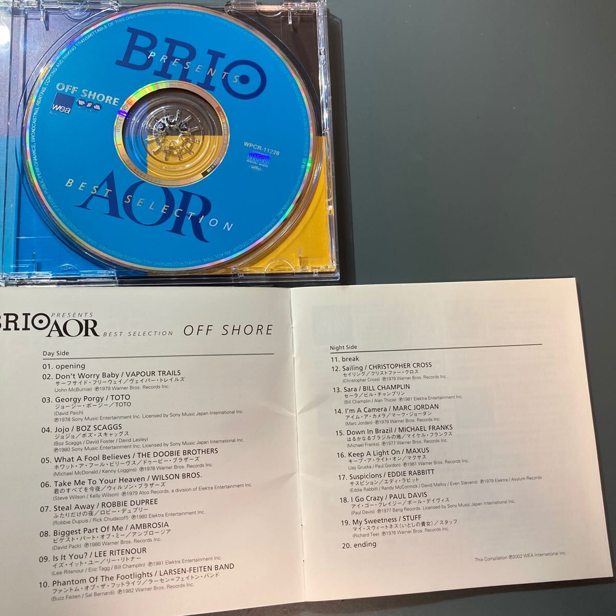 【CD】BRIO presents AOR best selection OFF SHORE_画像3