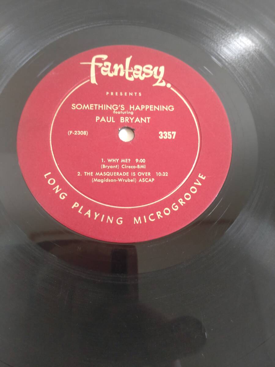 希少盤! Jazz 1963' Paul Bryant Somethin's Happening Fantasy 3357 MONO 1st LP レコード ポールブライアント Organ ジャズオルガン奏者の画像2