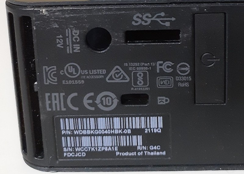 4611 USB3.0 3.5inch ハードディスクケース SATA WesternDigital WDBBKG004HBK-0B WD Elements_画像3