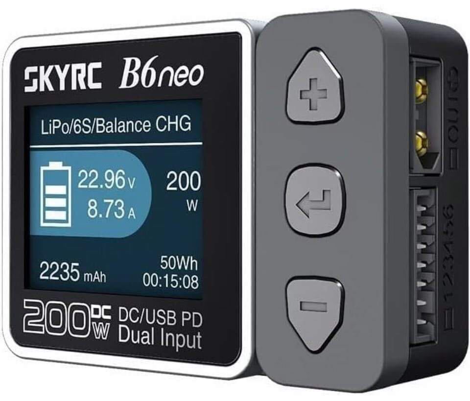 【在庫限り最終販売】SkyRC社製『B6neo』 200W多機能 XT60+Type-C入力 1S~6Sバランスチャージャー NiMH NiCD LiHV NiCd Li-ionの画像1