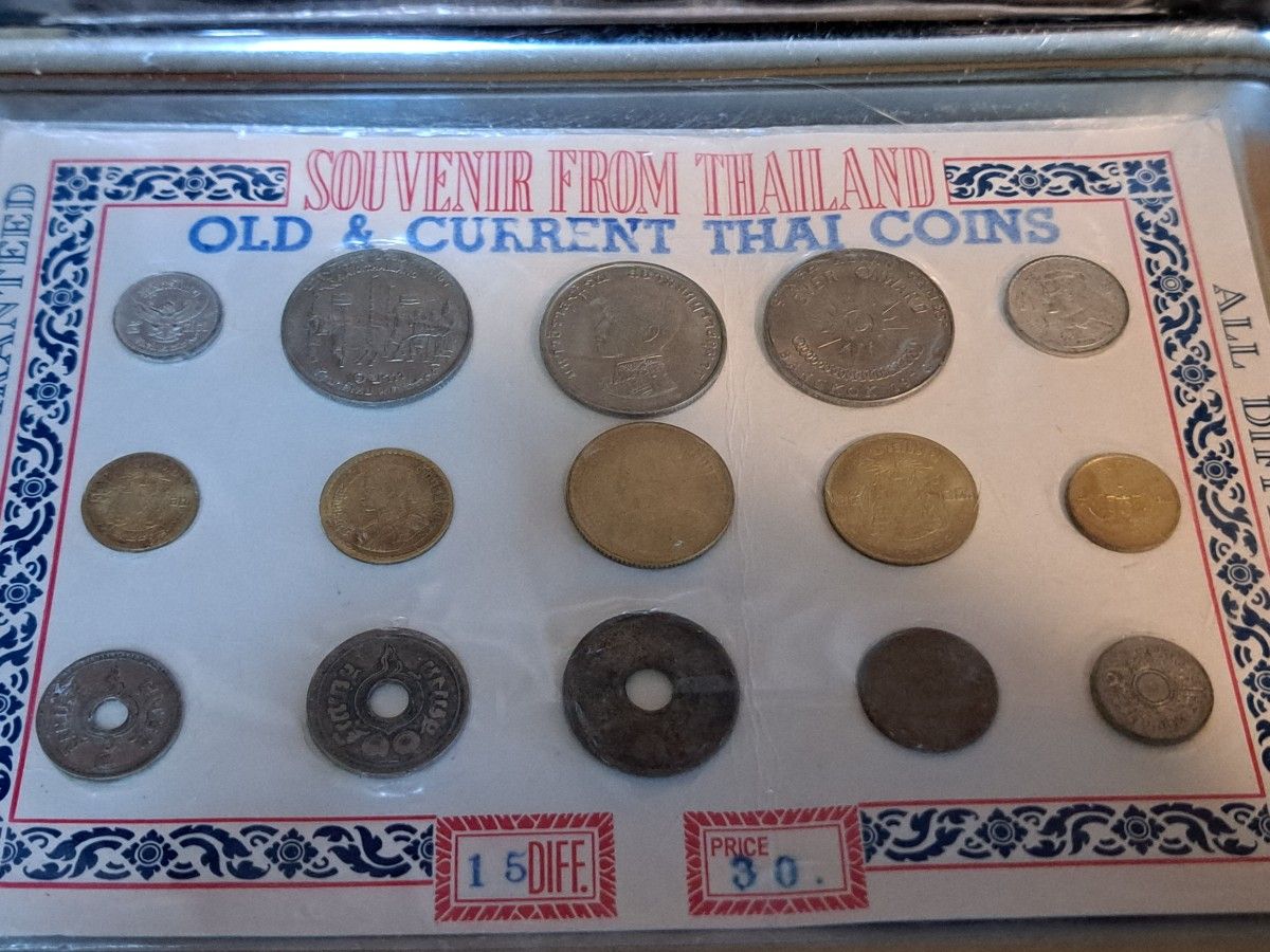 SOUVENIA　FROM　THAILAND　タイ　オールドコインセット　タイコイン　外国コイン　アジアコイン　 旧貨幣 古銭 