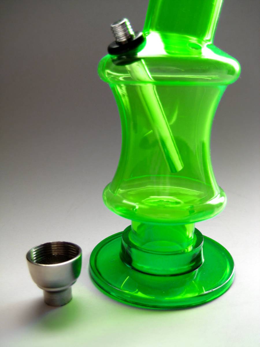 ●SALE●アクリルボング水パイプ【コンパクト/緑】WATER PIPEパイプ喫煙具ちびBONGボングBURST HIGH TIMESカンナビスカップ420THC&CBD&CBGの画像3