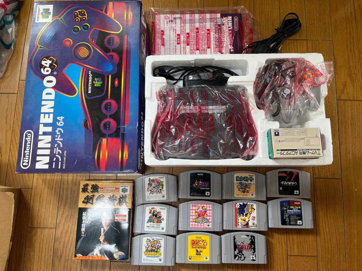 任天堂64 ニンテンドー64 Nintendo 本体 ソフト カセット12本セット 箱付き まとめ  の画像1