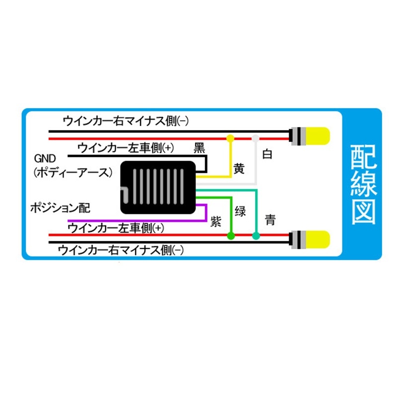 24V車 ウインカーポジションキット LED対応 減光調整 24V 汎用 トラック 乗用車 大型 車検対応 電装 自動車 ライト パーツ Y76の画像6