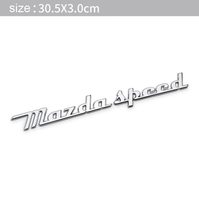 【送料込み】MAZDASPEED (マツダスピード) 3D シルバー メタル レトロ エンブレム A ステッカー マツダ CX3 CX5 CX8 RX7 アクセラ デミオ_画像1