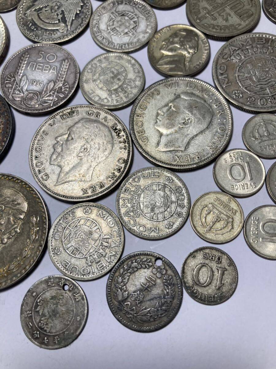 15 銀貨 大量　220g 外国コイン 古銭 外国 コイン 海外 中国　龍銀　朝鮮　在外貨幣　イギリス　他